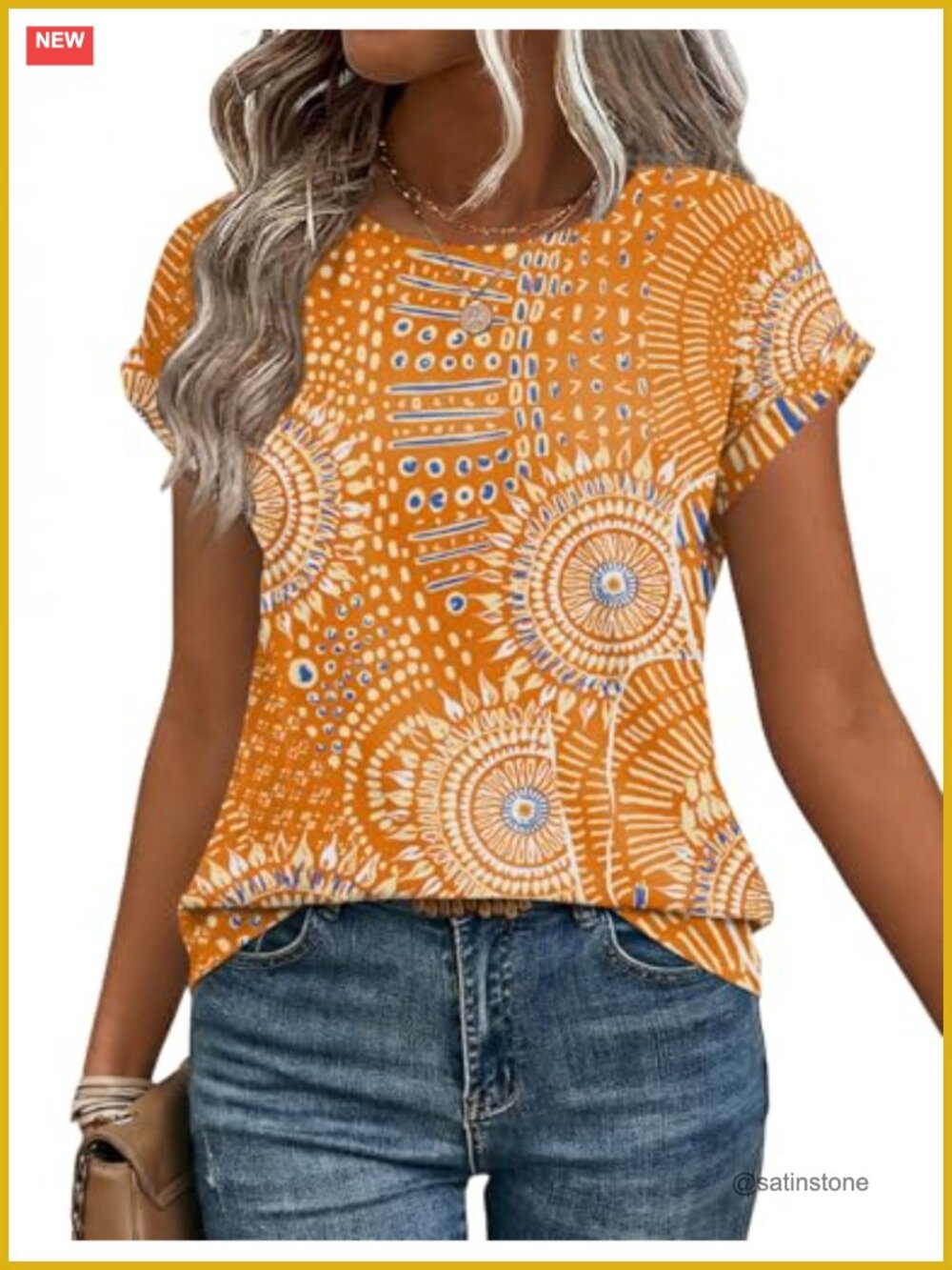 Women's Chiffon Blouse Short Sleeve Crew Neck Work Casual Top